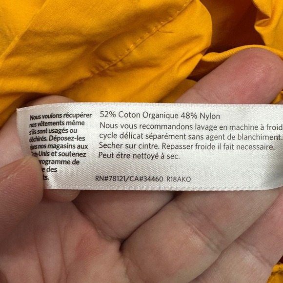 Eileen Fisher Women's Hooded Zip Up Jacket Windbreaker Size L Mango Yellow - Picture 5 of 10